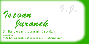 istvan juranek business card